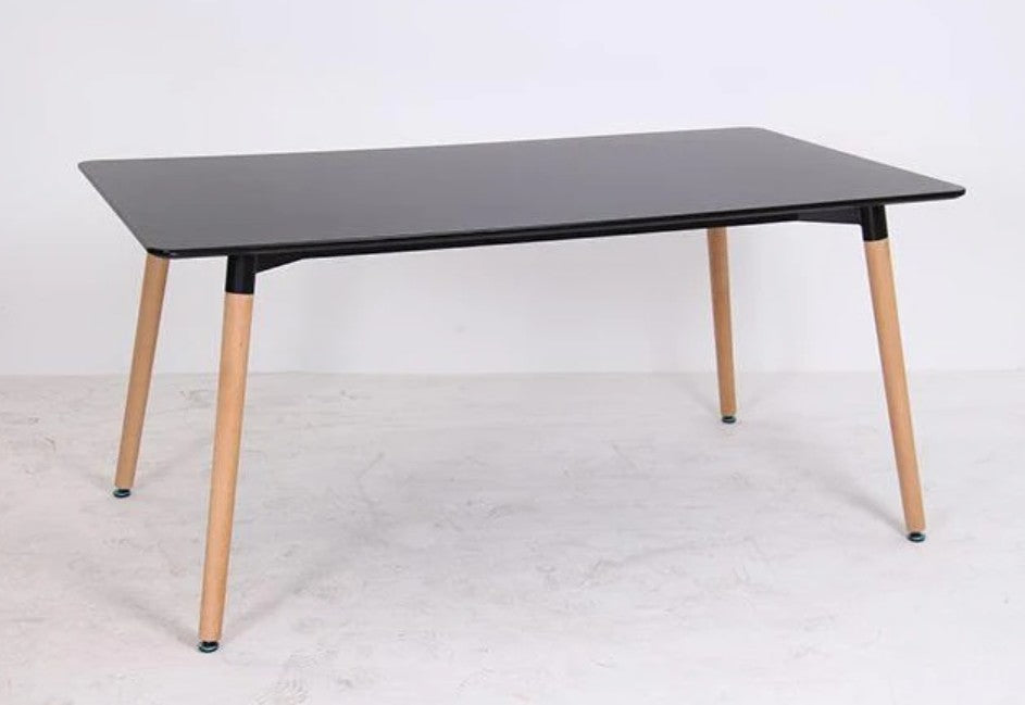 Eko Black Dining Table with Metal chairs