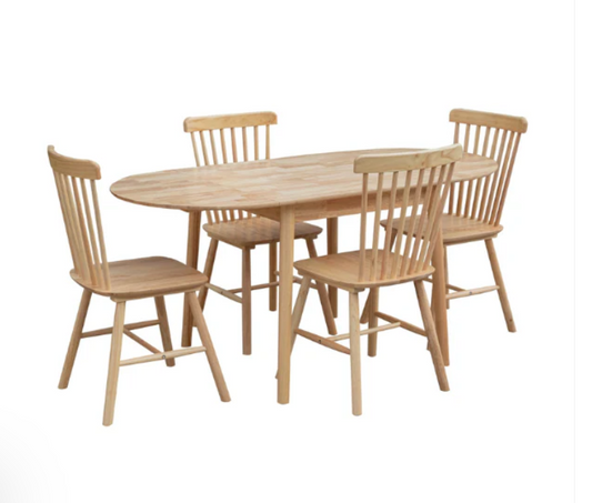 Orlia Drop Leaf Dining Table with 4 Chairs