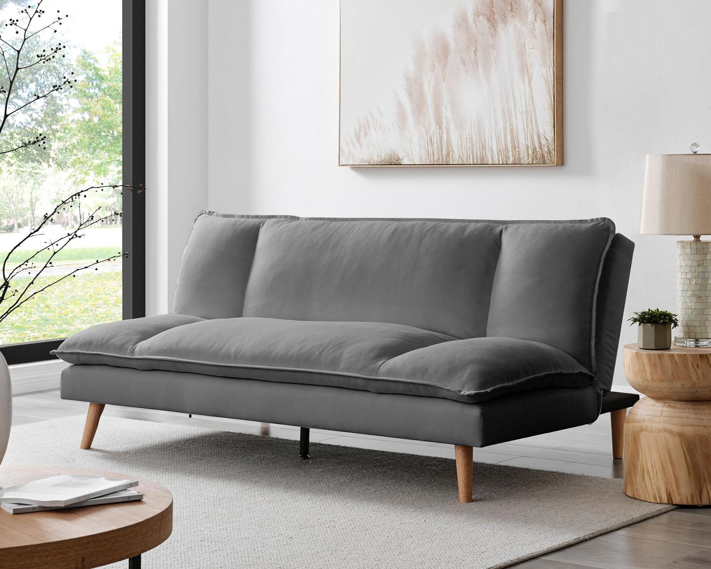 Rome 3 Seater Sofa Bed - Grey