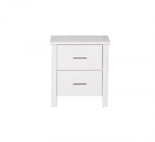Tina 2 Drawer Bedside- white