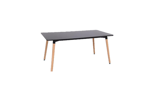 Eko Black Dining Table with Metal chairs