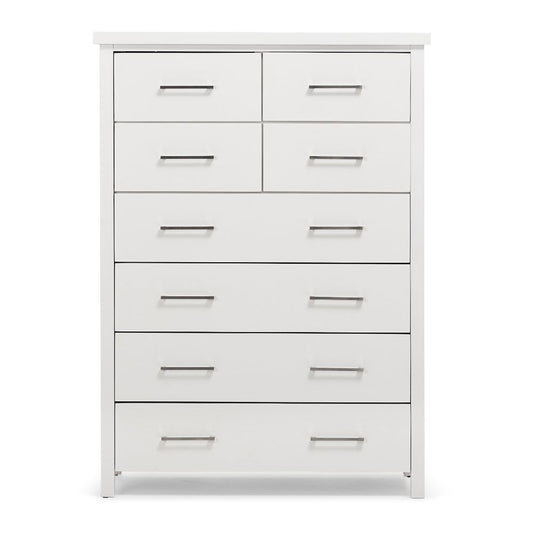 Master White 8 Drawer tallboy