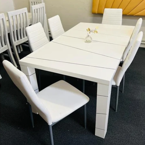 urban Gloss 1.5m Dining set (4 or 6 chairs)