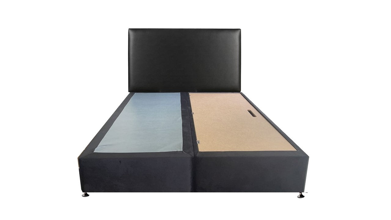 Semi Storage Bed Suit with Vinyl Headboard