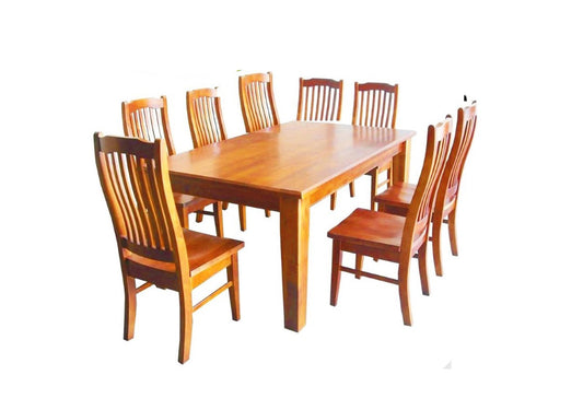 Pine Solid wood Dining set (with 6 / 8 / /10 chairs)