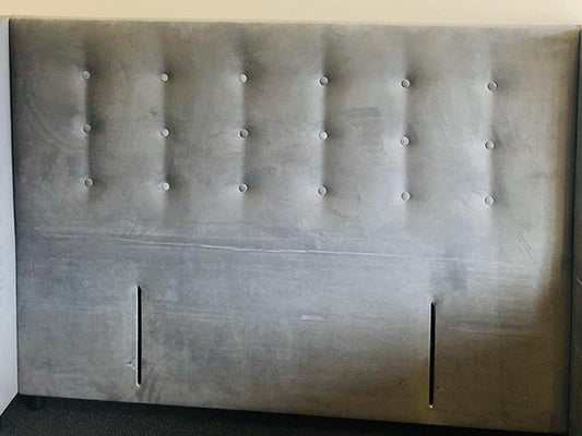 Queen Grey Studded Headboard