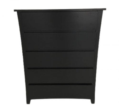 Paiden Black 5 Drawer Tallboy