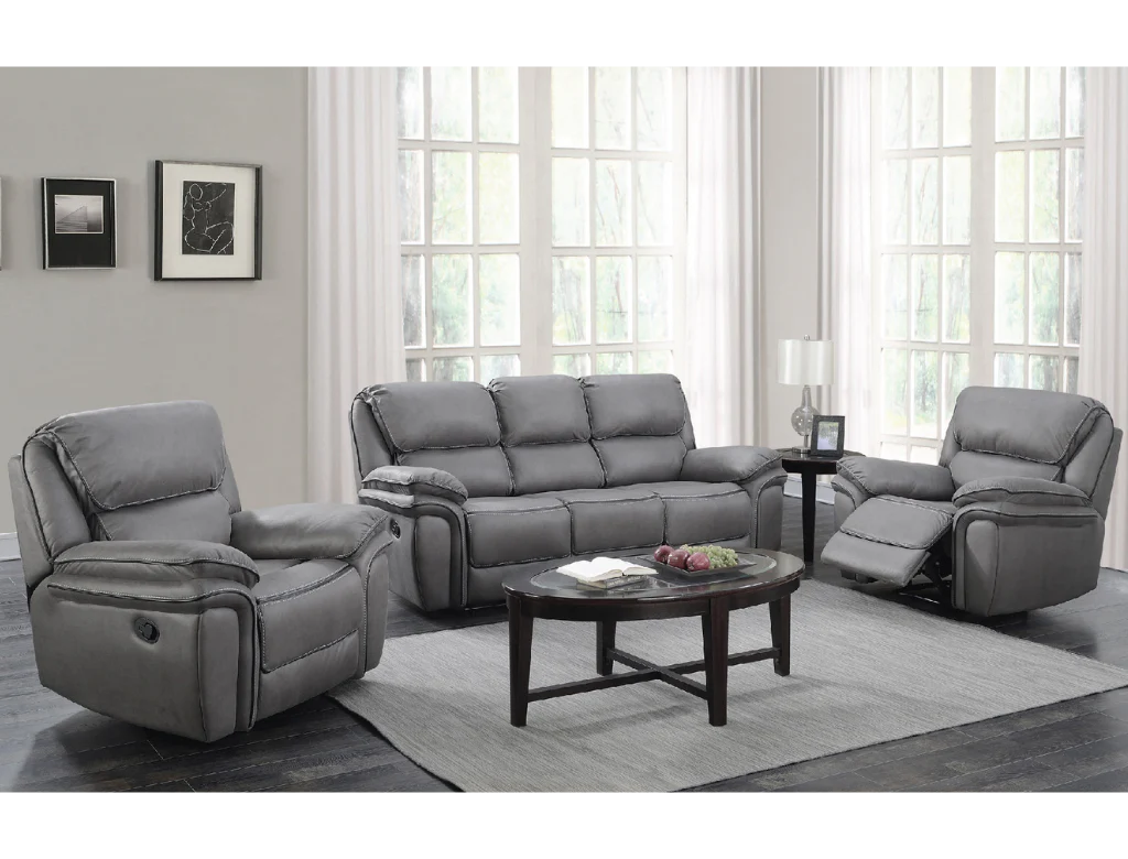 Moy Recliner Suite Grey