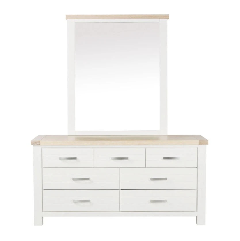 Urban Ash 7 Drawer Dresser White