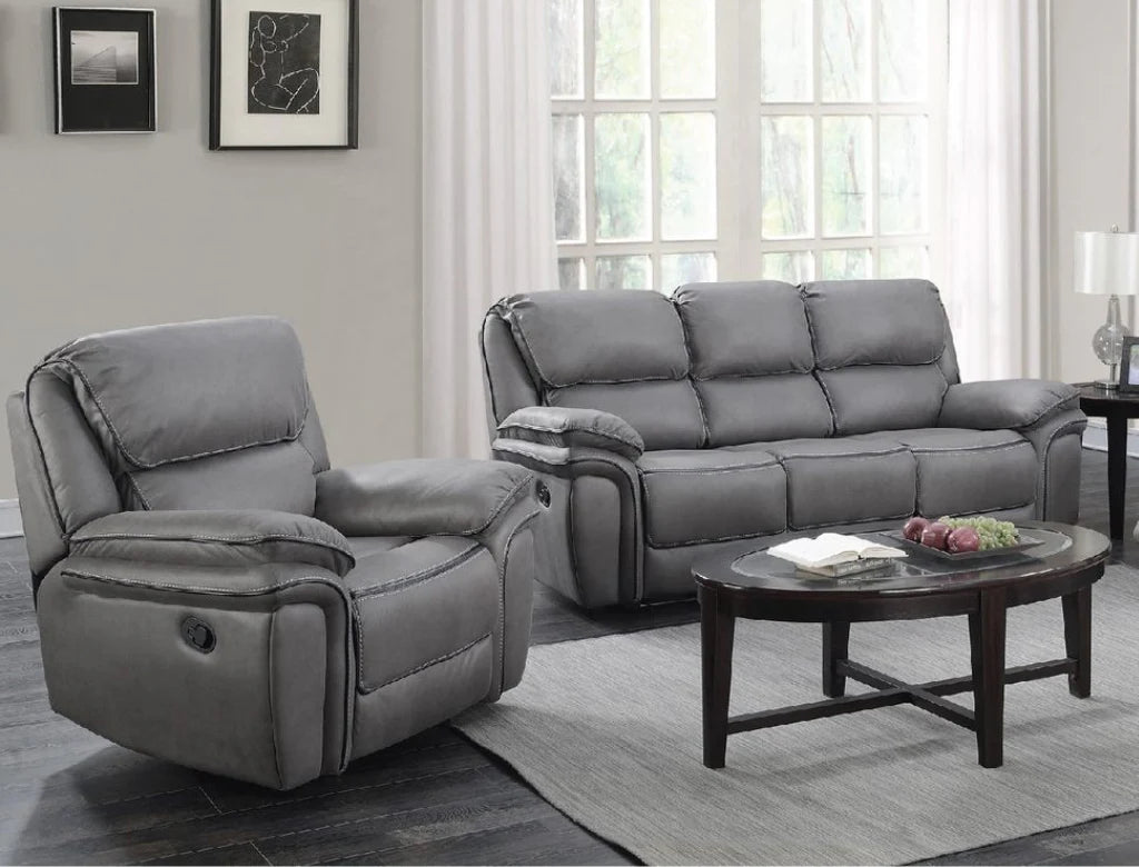 Moy Recliner Suite Grey