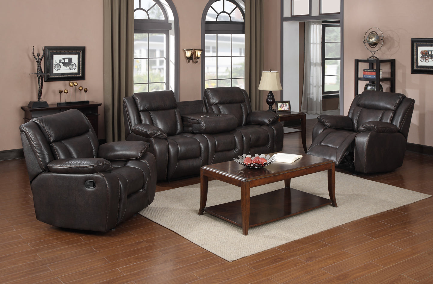 Hudson Recliner Lounge (Dark Brown)
