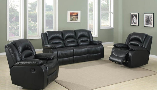 Lariston Recliner Lounge Suite Black