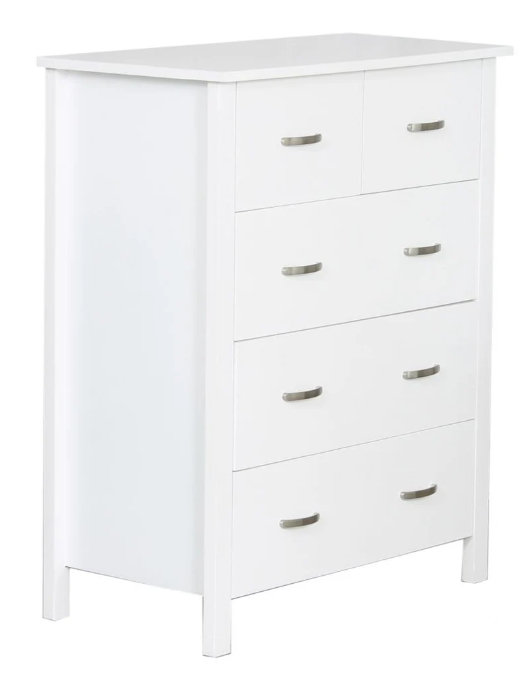 Patty White 5 Drawer Tallboy