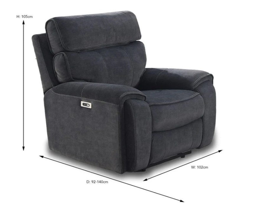 Little Raven Recliner-Power USB Lounge Suite