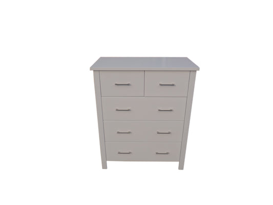 Tina 5 Drawer Tallboy - White