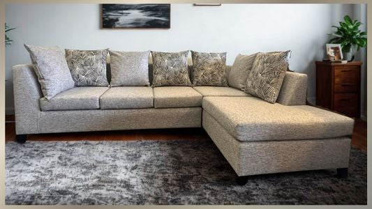 Rebecca Sofa with Chaise (Silver Grey)