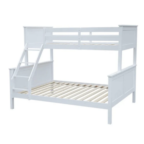 Milly Bunk (D+S) White with Mattresses