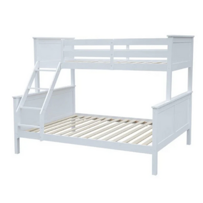 Milly Bunk (D+S) White with Mattresses