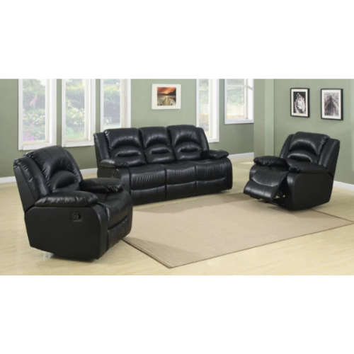 Lariston Recliner Lounge Suite Black