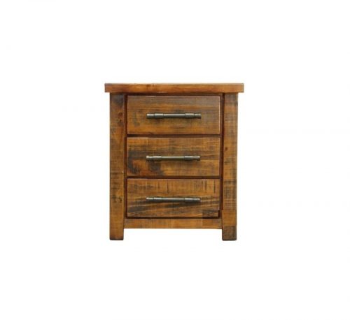 Woodgate 3 Drawer Bedside Table