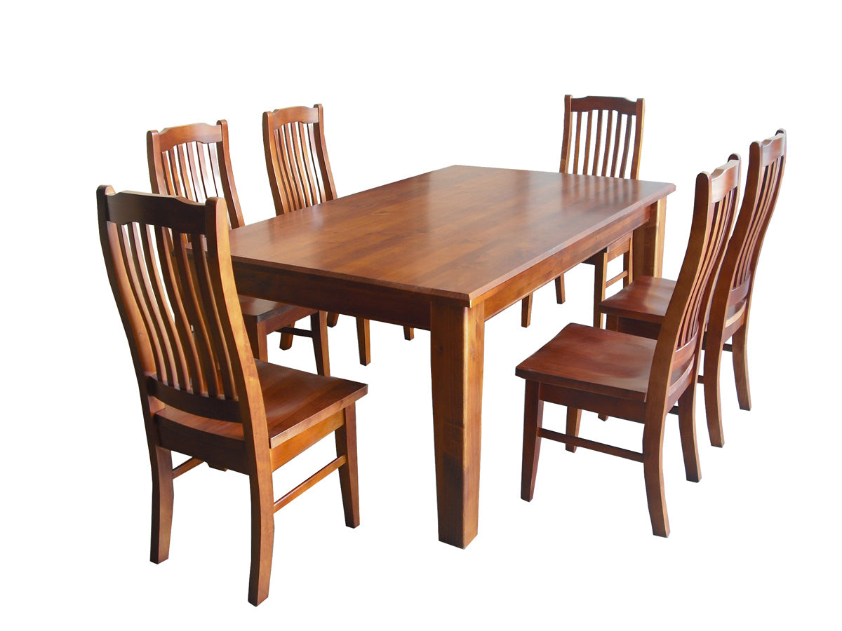 Pine Nature 1.5m Dining Table with 6 Chairs