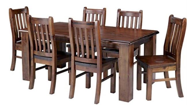 Felton 1.5m dining table with 6 Chairs