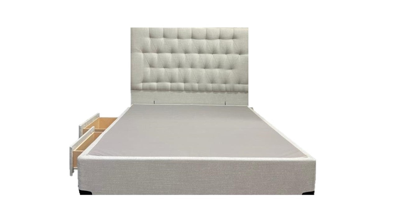 Queen 2 drawer Storage Bed with Headboard