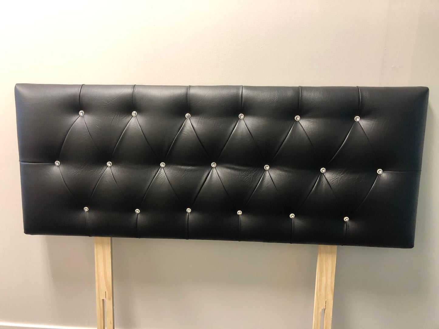 Diamente Black Queen Headboard