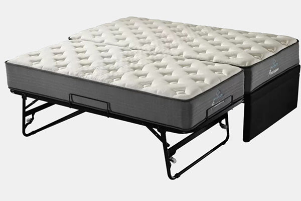 King Single Trundler Bed With Single With 2 Mattresses